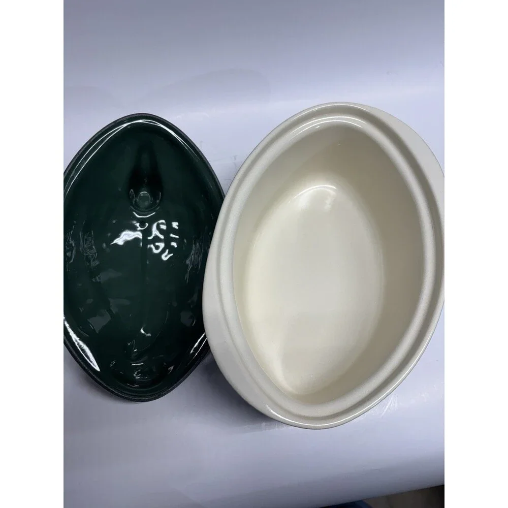 Chasseur French Duck Enameled Cast Iron Terrine Tureen Hunter Green 1.25 Qt